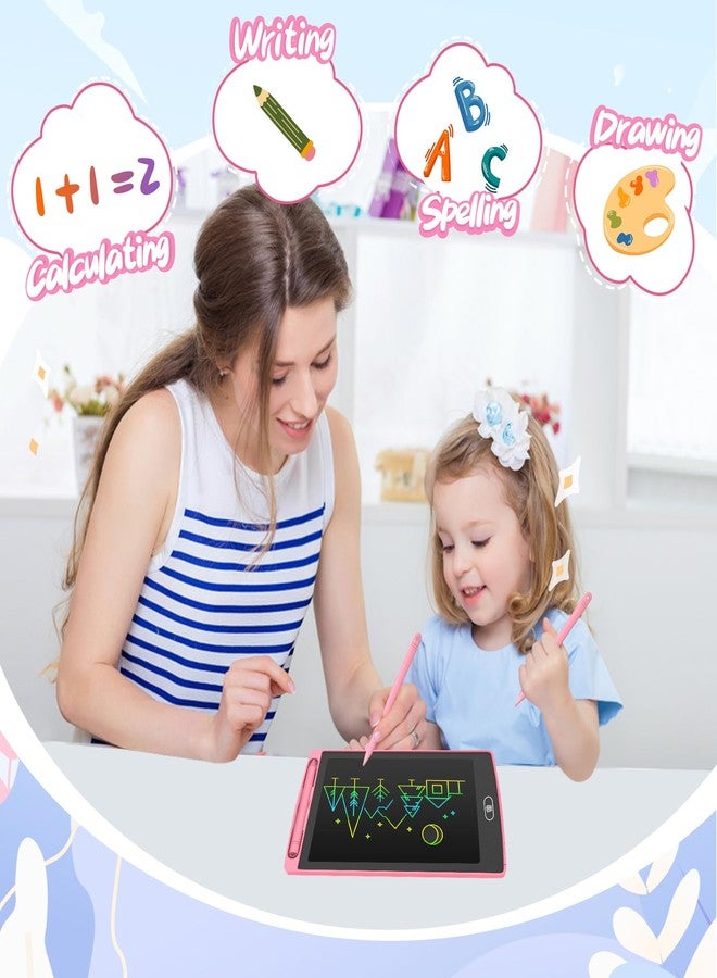 HAPPYMATE 2 Pack LCD Writing Tablet for Kids, 12.5 inch Colourful Doodle Board Erasable Drawing Tablet for Kids, Educational Learning Travel Toys Birthday Christmas Gifts for 3 4 5 6 7 Girls Boys(Pink+Blue) - Image 3